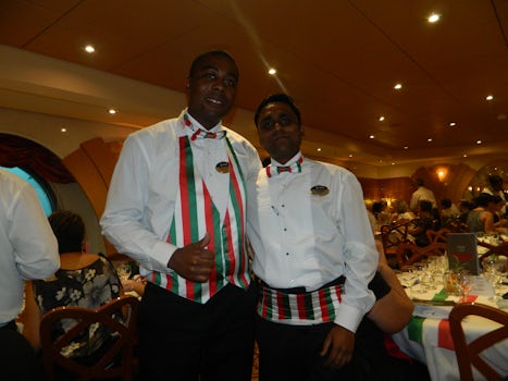 Our waiters Wilkenson from St. Vincent & our Sommelier