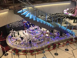 Atrium with Christmas decorations