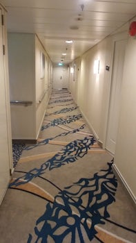 Our blessedly short hallway. Room 1100 is at the very end of this hallway. 