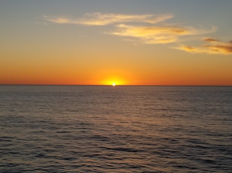 Beautiful view of sunset from carnival splendor 