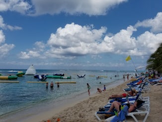 Beach at Mr. Sanchos in Cozumel