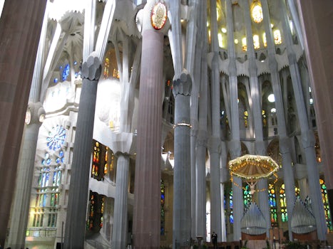 Inside view of La Sagrada Familia