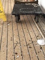 Promenade deck - debris made it dangerous for walking