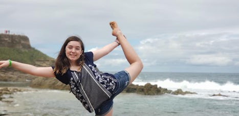 This photo is of my oldest in one of the ports, Puerto Rico!