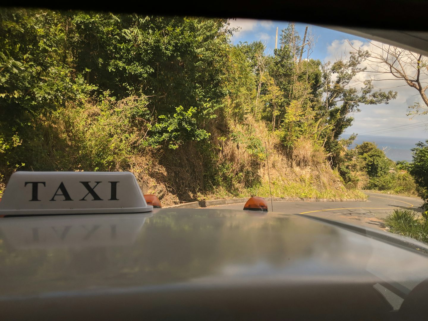 Taxi ride in Tortola
