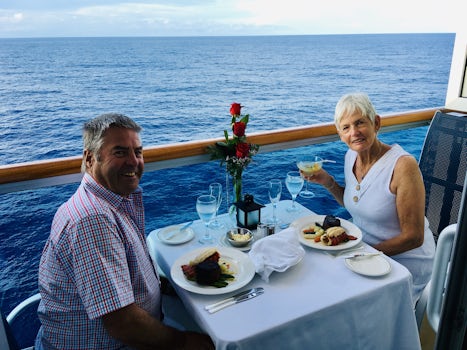 Our family shouted us the Ultimate Balcony dining experience for our annive