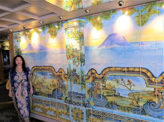 A mural in the buffet dining area