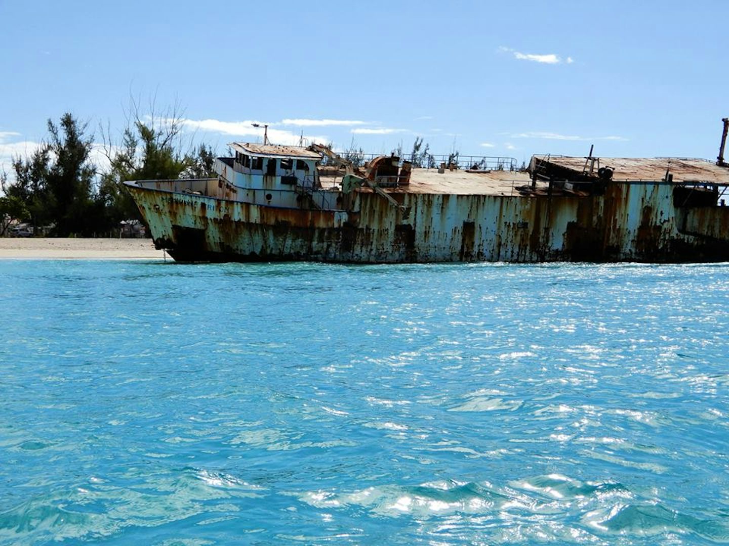 Wreck in Governor's Bay, Grand Turk.