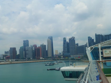 View of Singapore skyline from Sapphire Princess