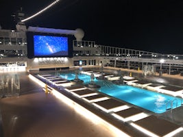 Main pool at night