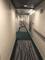 Deck 8 corridor and its stunning use of colours 