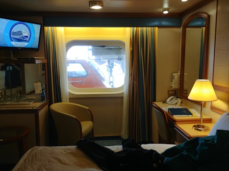 Our Cabin E311 on Emerald Deck 8, with obstructed view  