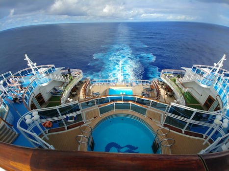 Swimming pool at the back of the ship!