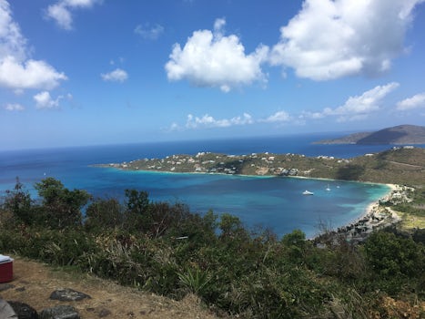 This is the view from my bus taking me to Maegens Bay in St. Thomas 