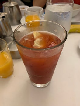 A Bloody Mary at breakfast.  No celery!  Just one example of the cheap cost