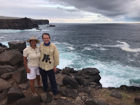 Michael Jackson and I at the blow hole nesr Punta Suarez  on Española island Galápagos Archipelago 2018.