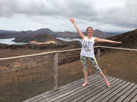 Ohmmmmm  Bartolomeo island lookout perfect for some Equilibrium Pilates before afternoon snorkeling with sea lions.