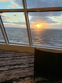 Sunrise. First morning at sea.