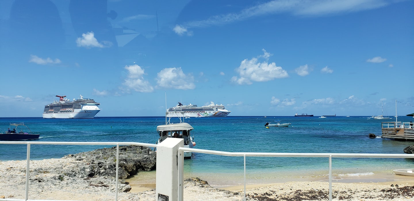 The ship docked at the last stop - Grand Cayman.