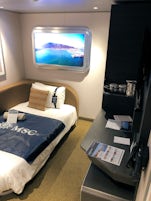 Interior cabin. The above head LED screen is pretty cool, it shows you the 