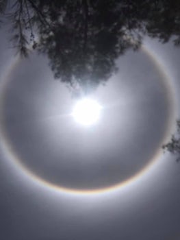 Strange ring around the sun while at Princess Cays