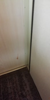 Dirty wall in cabin