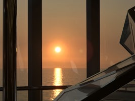 Sunset view from champagne bar