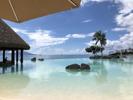 Lagoon swim-up bar at Intercontinental Tahiti