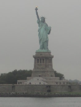 Statute of Liberty while on a cruise boat from Staten Island back to New Yo