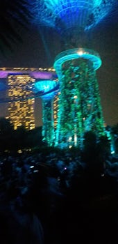 Gardens by the Bay Light Show in Singapore 