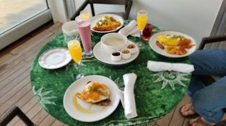 Our breakfast on deck