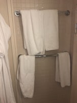 Bathroom-this is how the towels look AFTER they cleaned the room.  Not nice
