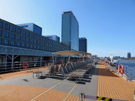 Sun deck, while docked in Amsterdam.