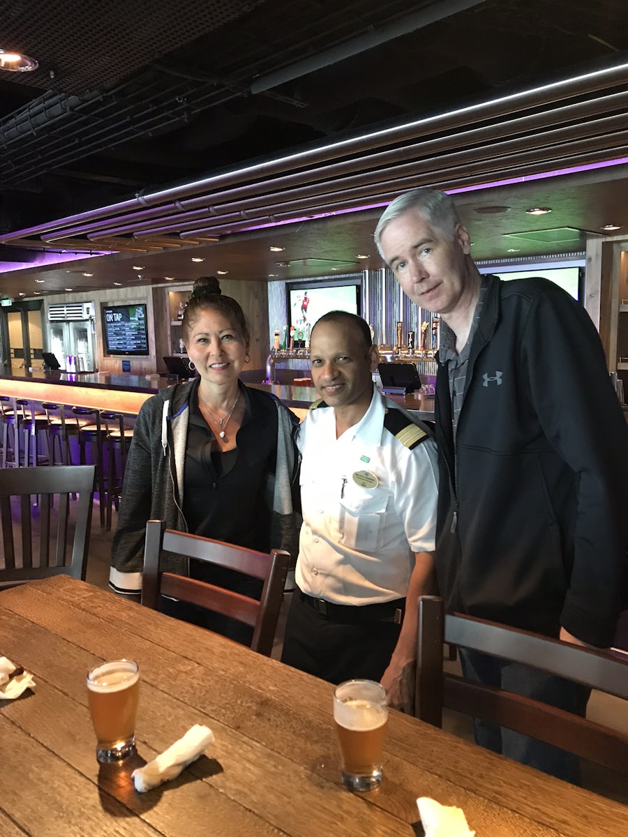 CC meet and greet with Restaurant manager in District Brew House. 