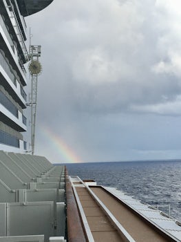 Rainbow off the balcony 