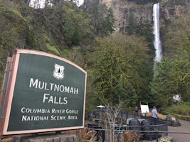 Multnomah Falls, Bridal Veil, Oregon.  