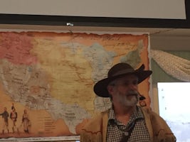 Todd Weber dressed in period clothing and masterfully shared stories of the