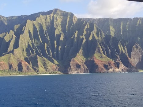 Off the coast of Na-Pali on the last day of the cruise.