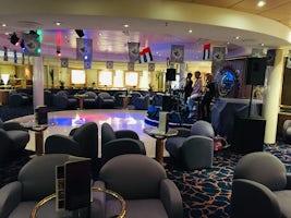 One of the entertainment area&#39;s where a group of musicians played.