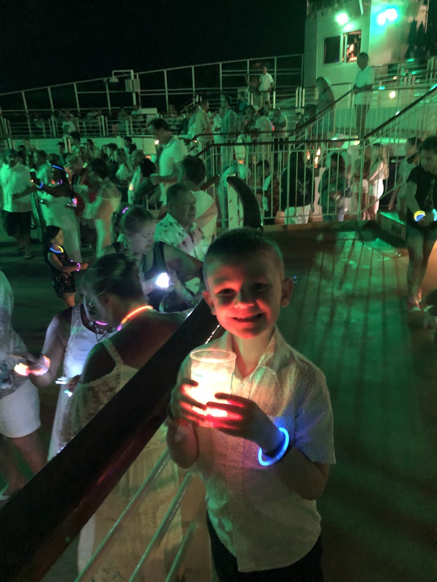 Glow!!! Formally the White Hot party....so fun and some kids there early on