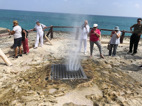 Blow hole at Al Mughsayl beach Salalah, Oman
