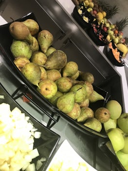 Rotten pears in the buffet