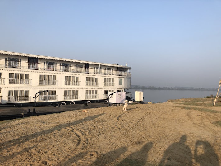Moored up on the Ganges whist we visited a local village