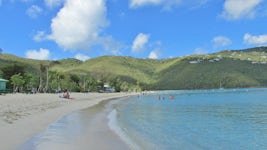 We swam at lovely Magans Bay in St Thomas. The beach and water is so clean 