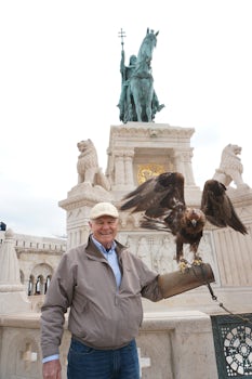 Falcon at Fisherman&#39;s Bastion, Budapest