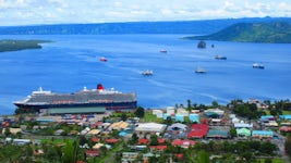 View of QE in Rabaul harbour
