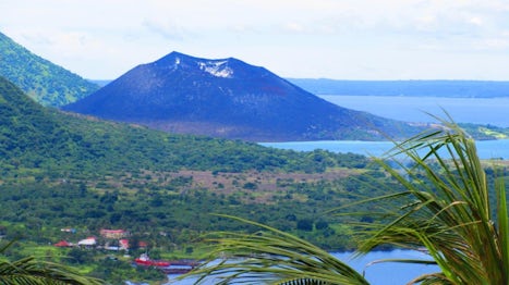 View of Mt Tavurvur volcano