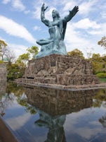 Nagasaki Peace Park memorial and Fountain of Peace