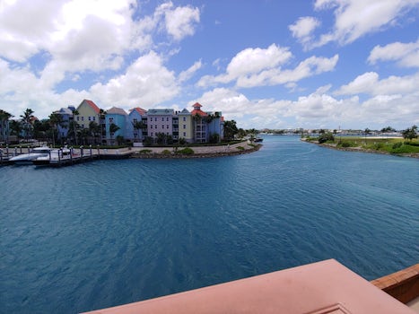 A photo from Paradise Island during a taxi tour while in Nassau.