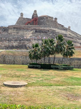 This is the Old Fortress in Cartagena, Columbia. A tough climb to the top w